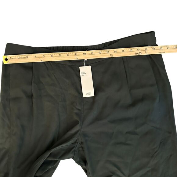 Eileen Fisher Dark Green Woven Tencel Wide Leg Pull on Pants Size XL - NWT - Picture 7 of 7